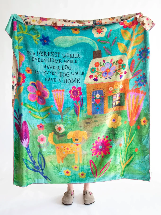 Pătură Reversibilă - Fiecare Câine Are Casă de Natural Life - imagine 2