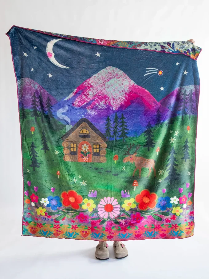Pătură Reversibilă - Munți Indigo de Natural Life