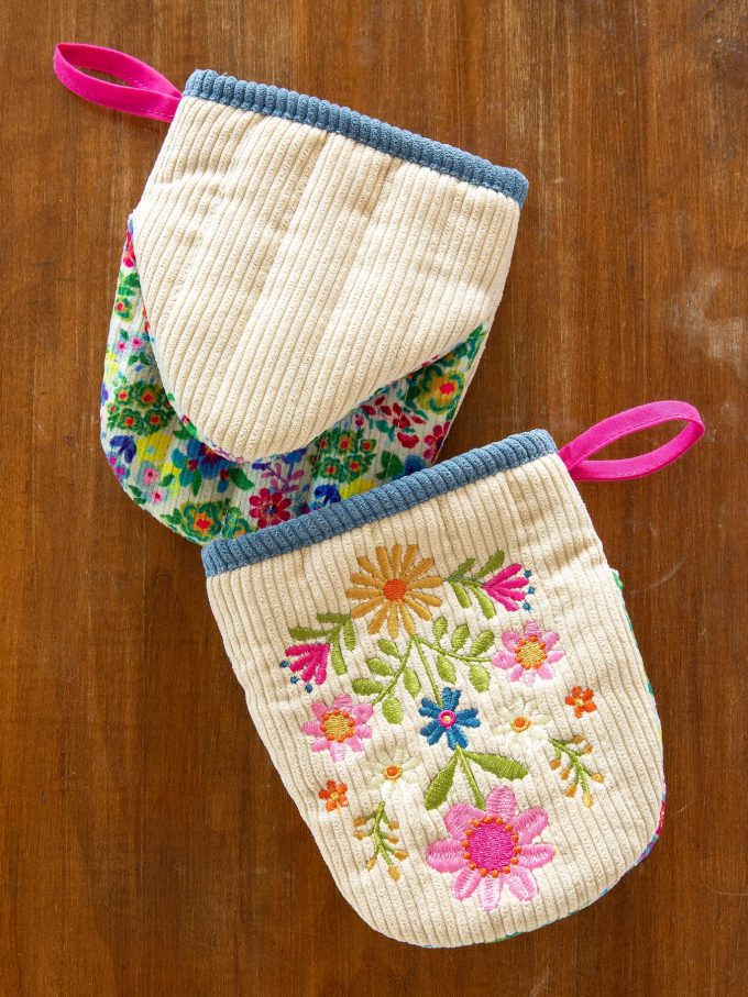 Set Mănuși Mini pentru Cuptor - Detalii Brodate de Natural Life