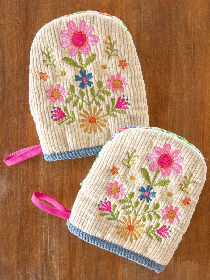 Set Mănuși Mini pentru Cuptor - Detalii Brodate de Natural Life - imagine 2
