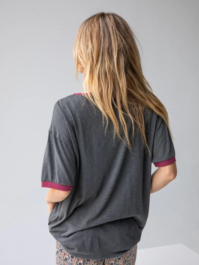 Tricou oversized tip ringer – Let's Just Go - imagine 2