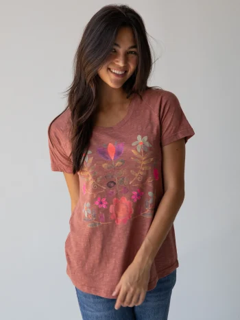 Tricou Boho din bumbac