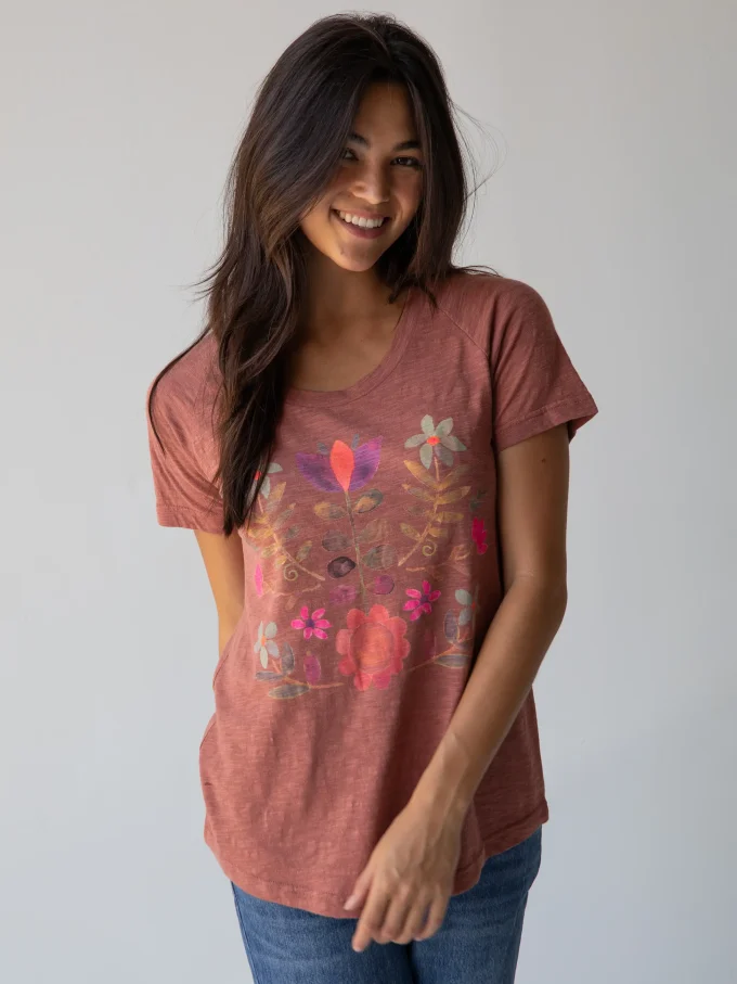 Tricou Boho din bumbac
