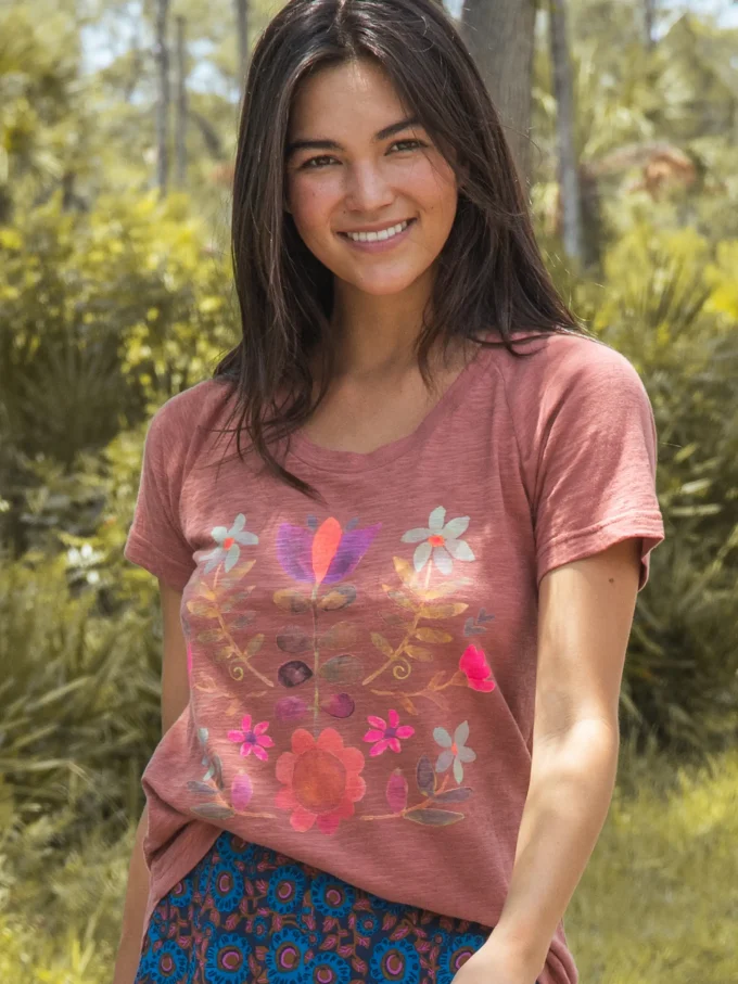 Tricou Boho din bumbac - imagine 2