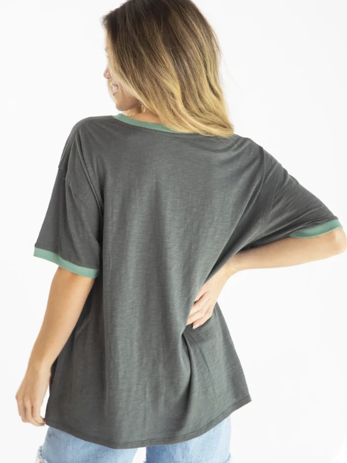 Tricou oversized tip ringer – When it rains - imagine 2