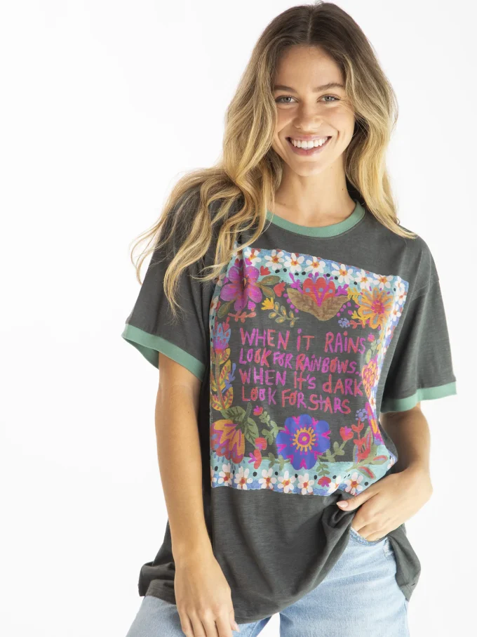 Tricou oversized tip ringer – When it rains